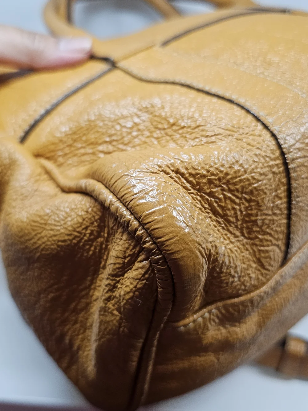 Mulberry Tan Leather Satchel with Turn-Lock